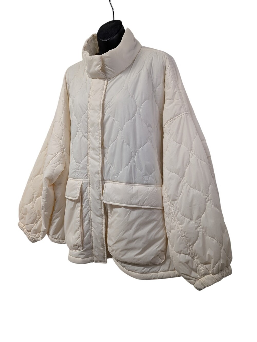 Old Navy 4X White Quilted Packable Puffer Jacket Water Resistant Winter Coat - Picture 3 of 12